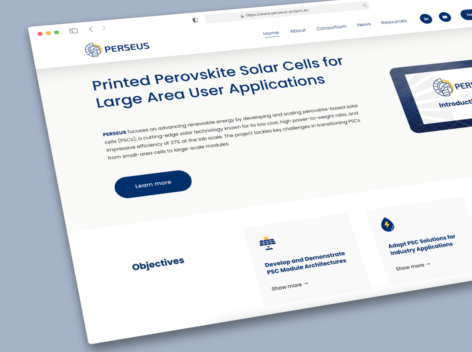 PERSEUS projekt mockup 1