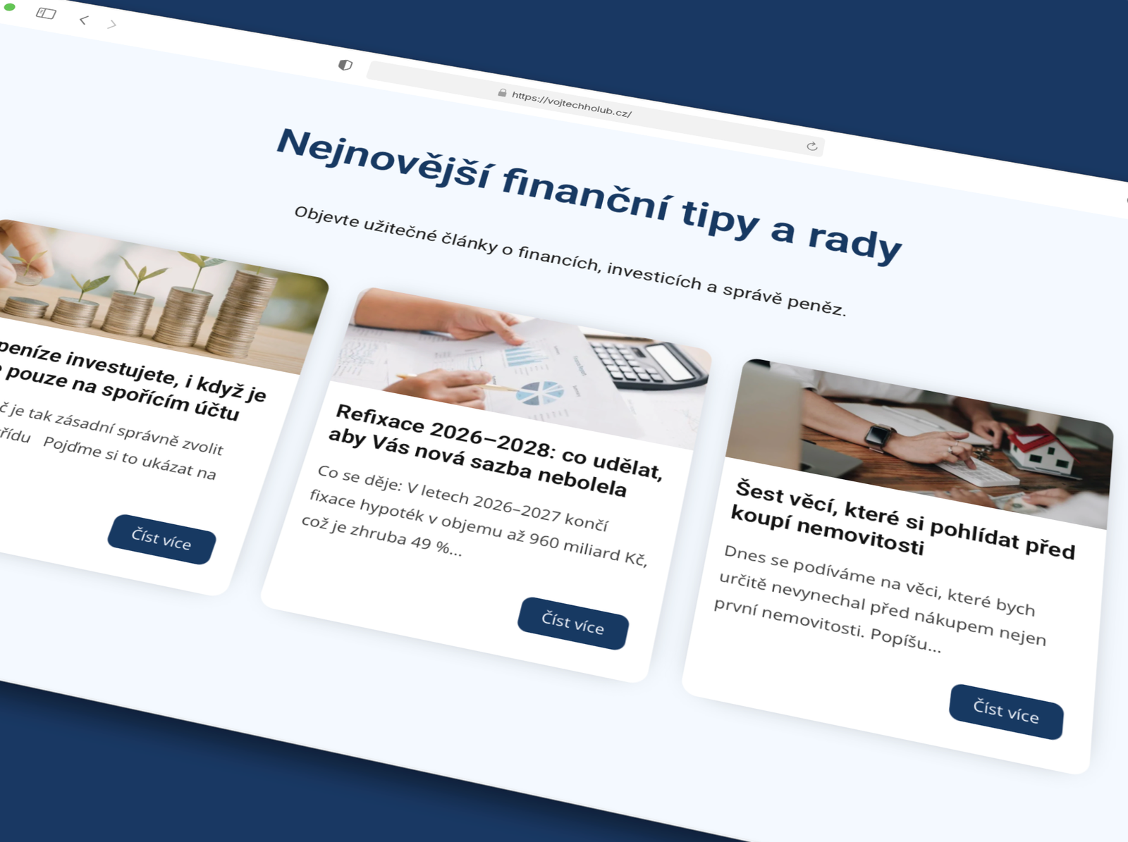 Vojtěch Holub web mockup 2