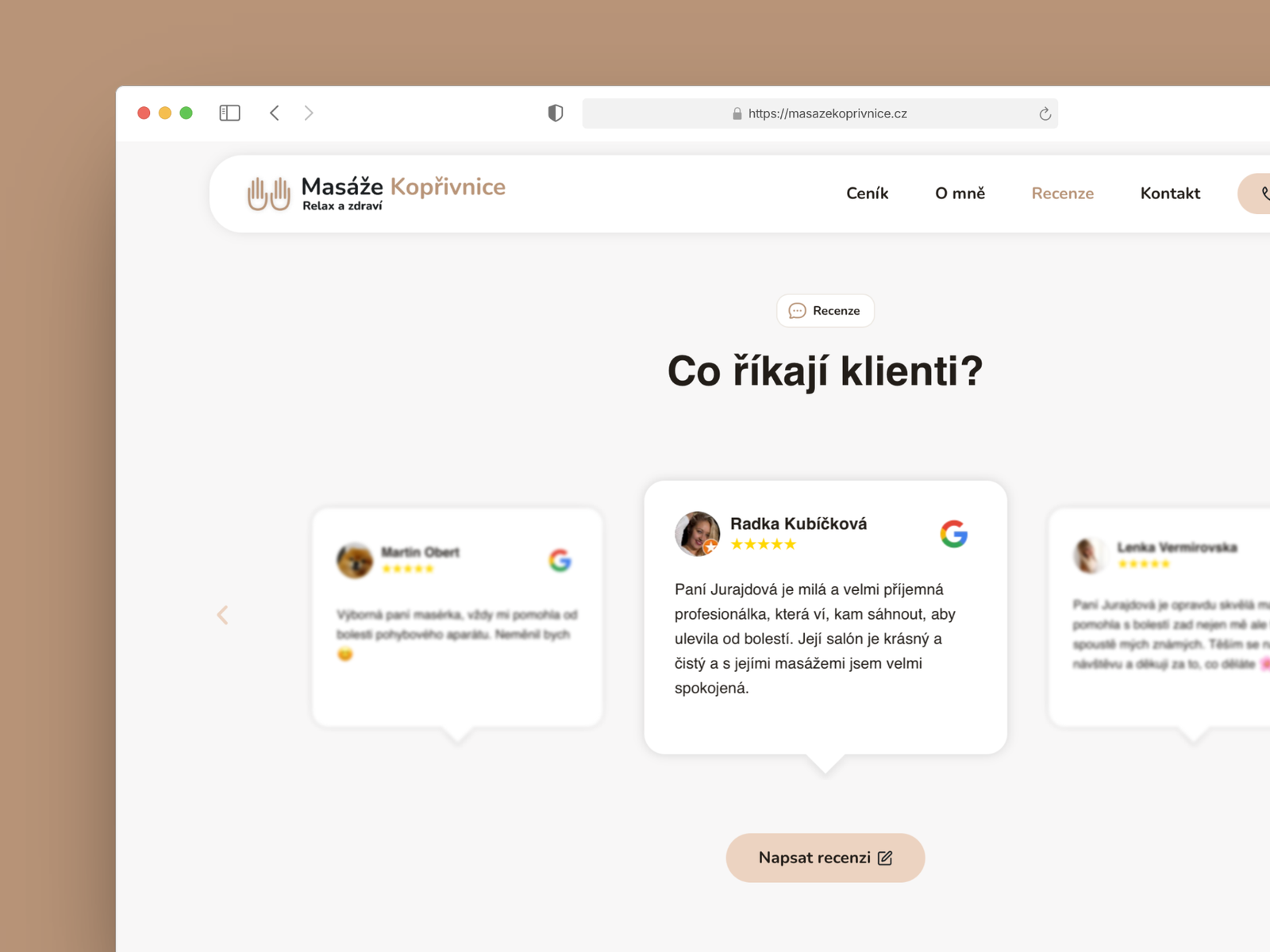 Masáže Kopřivnice mockup 2